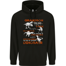 Grandson You Are My Favourite Dinosaur Mens 80% Cotton Hoodie Black