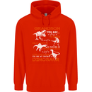 Grandson You Are My Favourite Dinosaur Mens 80% Cotton Hoodie Bright Red