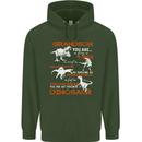 Grandson You Are My Favourite Dinosaur Mens 80% Cotton Hoodie Forest Green