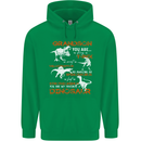 Grandson You Are My Favourite Dinosaur Mens 80% Cotton Hoodie Irish Green