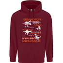 Grandson You Are My Favourite Dinosaur Mens 80% Cotton Hoodie Maroon