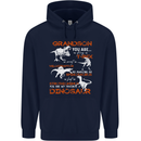 Grandson You Are My Favourite Dinosaur Mens 80% Cotton Hoodie Navy Blue