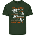 Grandson You Are My Favourite Dinosaur Mens Cotton T-Shirt Tee Top Forest Green