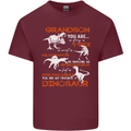Grandson You Are My Favourite Dinosaur Mens Cotton T-Shirt Tee Top Maroon