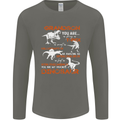 Grandson You Are My Favourite Dinosaur Mens Long Sleeve T-Shirt Charcoal