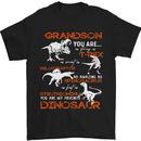 Grandson You Are My Favourite Dinosaur Mens T-Shirt Cotton Gildan Black