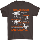 Grandson You Are My Favourite Dinosaur Mens T-Shirt Cotton Gildan Dark Chocolate