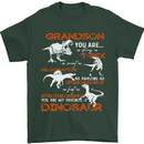 Grandson You Are My Favourite Dinosaur Mens T-Shirt Cotton Gildan Forest Green