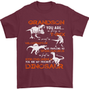 Grandson You Are My Favourite Dinosaur Mens T-Shirt Cotton Gildan Maroon