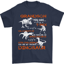 Grandson You Are My Favourite Dinosaur Mens T-Shirt Cotton Gildan Navy Blue