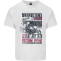 Grandstand Racing MotoGP Motorbike Biker Mens Cotton T-Shirt Tee Top White