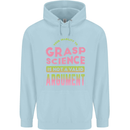 Grasp Science Funny Geek Nerd Physics Maths Childrens Kids Hoodie Light Blue