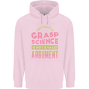 Grasp Science Funny Geek Nerd Physics Maths Childrens Kids Hoodie Light Pink