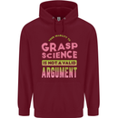 Grasp Science Funny Geek Nerd Physics Maths Childrens Kids Hoodie Maroon
