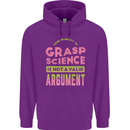 Grasp Science Funny Geek Nerd Physics Maths Childrens Kids Hoodie Purple