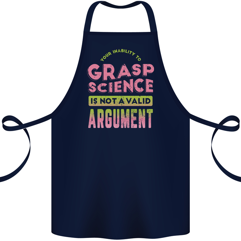 Grasp Science Funny Geek Nerd Physics Maths Cotton Apron 100% Organic Navy Blue