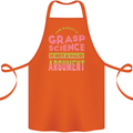 Grasp Science Funny Geek Nerd Physics Maths Cotton Apron 100% Organic Orange