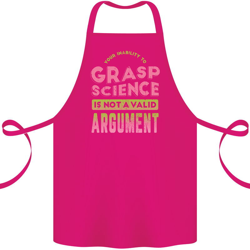 Grasp Science Funny Geek Nerd Physics Maths Cotton Apron 100% Organic Pink