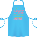 Grasp Science Funny Geek Nerd Physics Maths Cotton Apron 100% Organic Turquoise