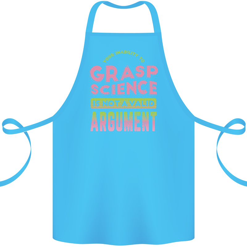 Grasp Science Funny Geek Nerd Physics Maths Cotton Apron 100% Organic Turquoise