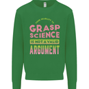 Grasp Science Funny Geek Nerd Physics Maths Kids Sweatshirt Jumper Irish Green