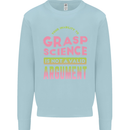Grasp Science Funny Geek Nerd Physics Maths Kids Sweatshirt Jumper Light Blue