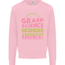 Grasp Science Funny Geek Nerd Physics Maths Kids Sweatshirt Jumper Light Pink