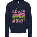 Grasp Science Funny Geek Nerd Physics Maths Kids Sweatshirt Jumper Navy Blue