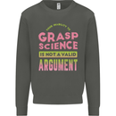 Grasp Science Funny Geek Nerd Physics Maths Kids Sweatshirt Jumper Storm Grey