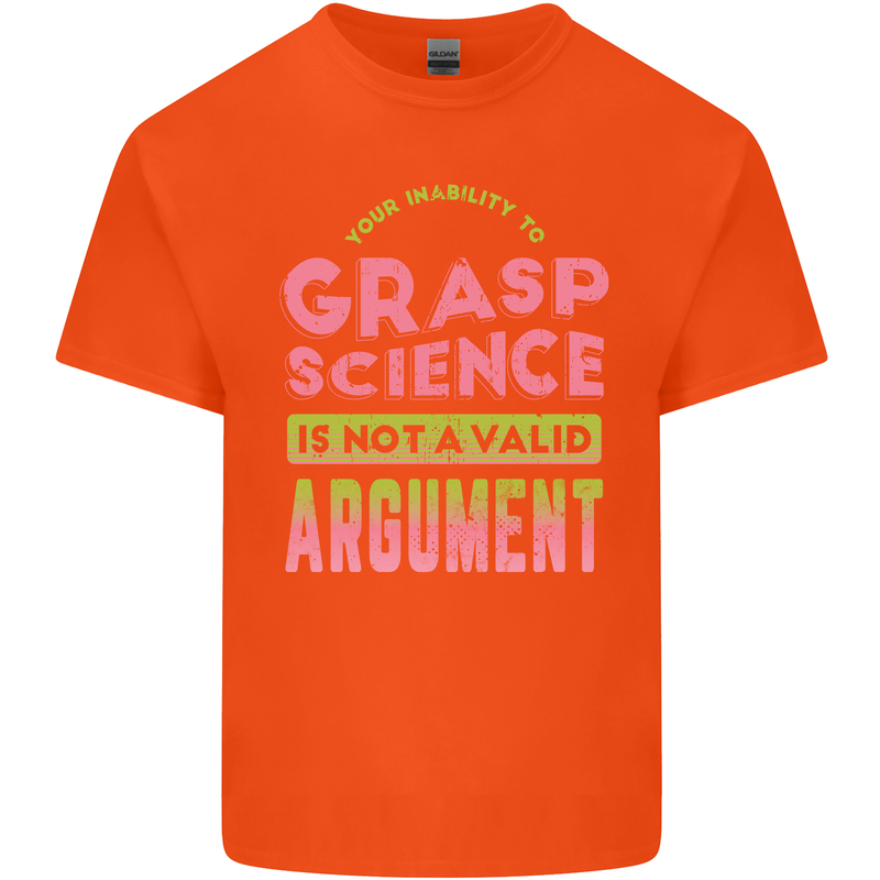 Grasp Science Funny Geek Nerd Physics Maths Kids T-Shirt Childrens Orange