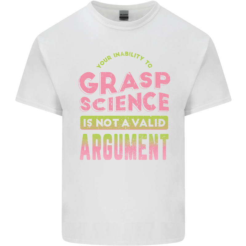 Grasp Science Funny Geek Nerd Physics Maths Kids T-Shirt Childrens White