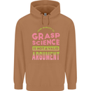 Grasp Science Funny Geek Nerd Physics Maths Mens 80% Cotton Hoodie Caramel Latte
