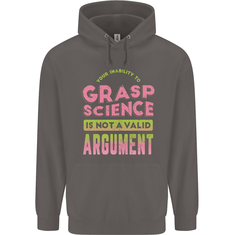Grasp Science Funny Geek Nerd Physics Maths Mens 80% Cotton Hoodie Charcoal