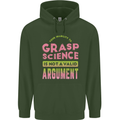 Grasp Science Funny Geek Nerd Physics Maths Mens 80% Cotton Hoodie Forest Green