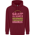 Grasp Science Funny Geek Nerd Physics Maths Mens 80% Cotton Hoodie Maroon
