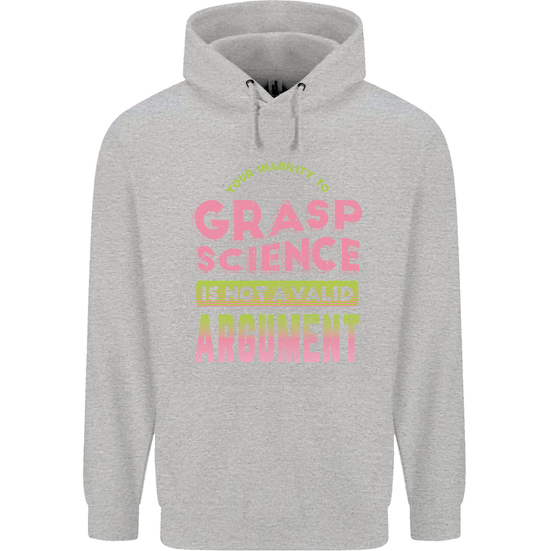 Grasp Science Funny Geek Nerd Physics Maths Mens 80% Cotton Hoodie Sports Grey