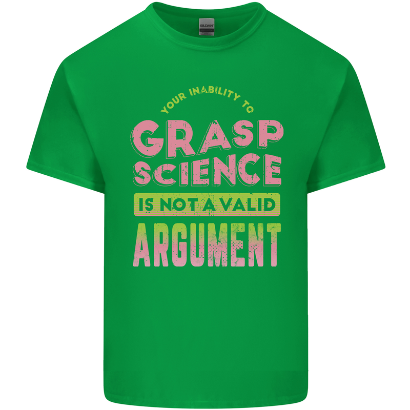 Grasp Science Funny Geek Nerd Physics Maths Mens Cotton T-Shirt Tee Top Irish Green
