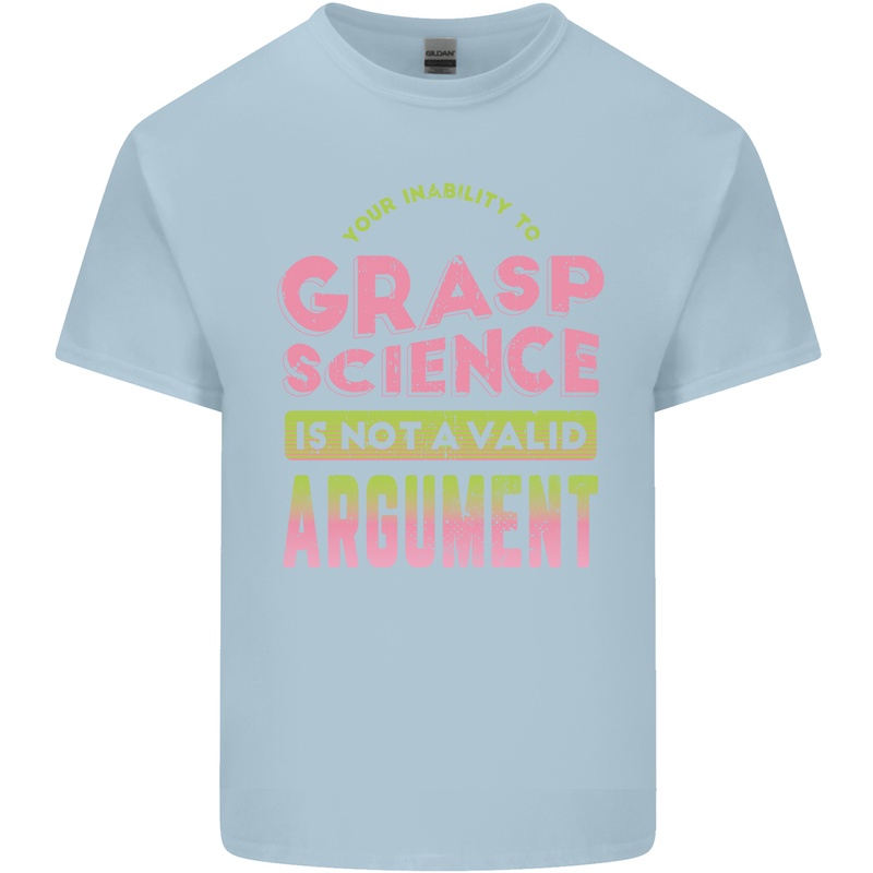 Grasp Science Funny Geek Nerd Physics Maths Mens Cotton T-Shirt Tee Top Light Blue