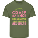 Grasp Science Funny Geek Nerd Physics Maths Mens Cotton T-Shirt Tee Top Military Green