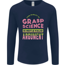 Grasp Science Funny Geek Nerd Physics Maths Mens Long Sleeve T-Shirt Navy Blue