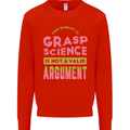 Grasp Science Funny Geek Nerd Physics Maths Mens Sweatshirt Jumper Bright Red