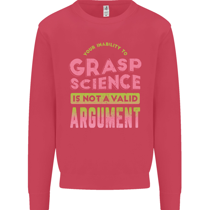 Grasp Science Funny Geek Nerd Physics Maths Mens Sweatshirt Jumper Heliconia