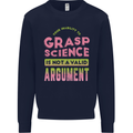 Grasp Science Funny Geek Nerd Physics Maths Mens Sweatshirt Jumper Navy Blue