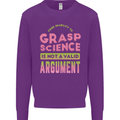 Grasp Science Funny Geek Nerd Physics Maths Mens Sweatshirt Jumper Purple