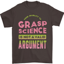 Grasp Science Funny Geek Nerd Physics Maths Mens T-Shirt Cotton Gildan Dark Chocolate