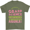 Grasp Science Funny Geek Nerd Physics Maths Mens T-Shirt Cotton Gildan Military Green