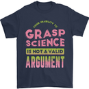 Grasp Science Funny Geek Nerd Physics Maths Mens T-Shirt Cotton Gildan Navy Blue