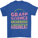 Grasp Science Funny Geek Nerd Physics Maths Mens T-Shirt Cotton Gildan Royal Blue