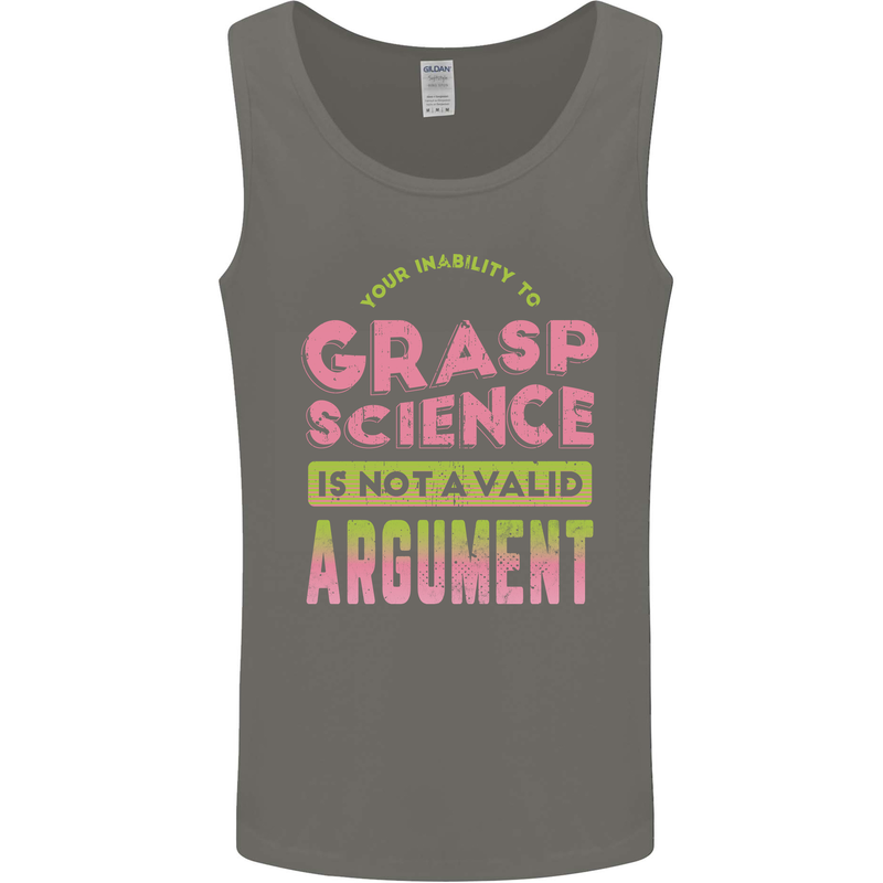 Grasp Science Funny Geek Nerd Physics Maths Mens Vest Tank Top Charcoal