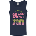 Grasp Science Funny Geek Nerd Physics Maths Mens Vest Tank Top Navy Blue